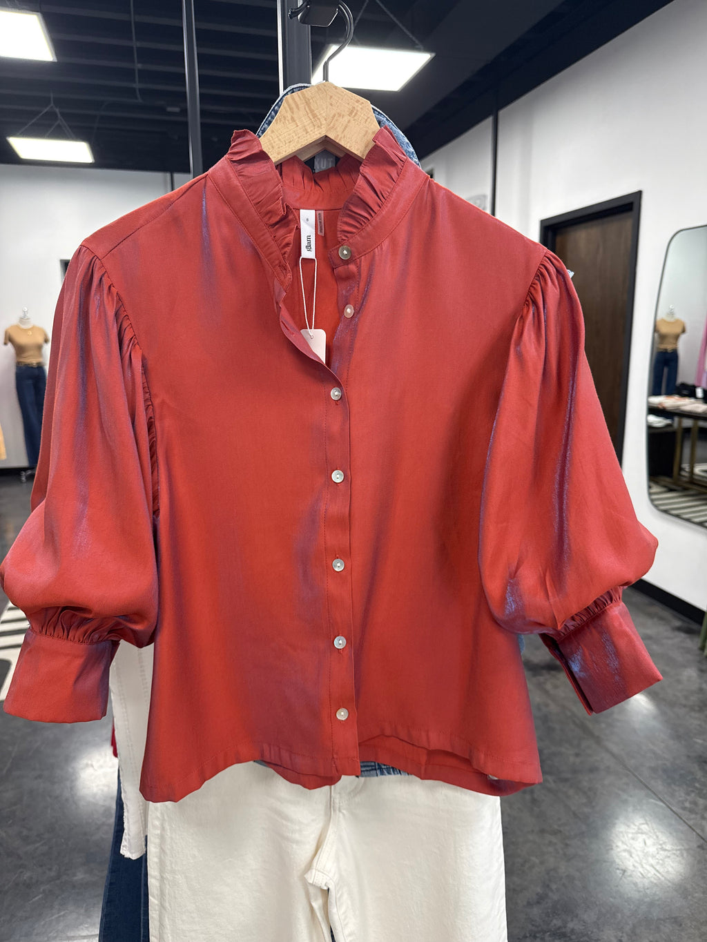 Glam Ruffle Neck Top
