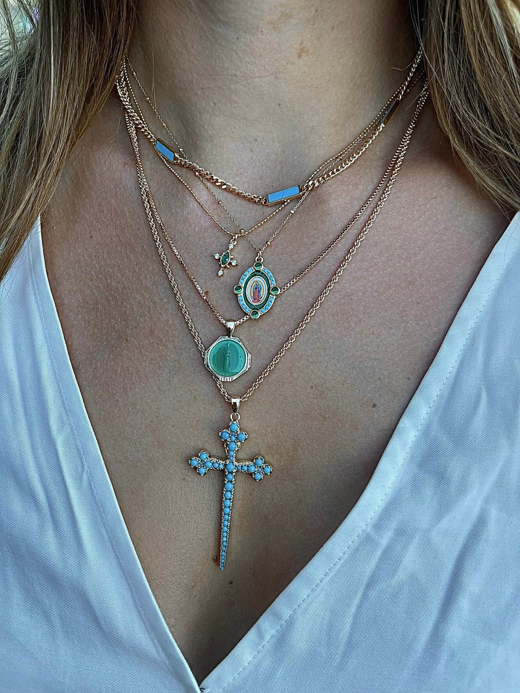 Joy Dravecky Our Lady of Guadalupe Necklace