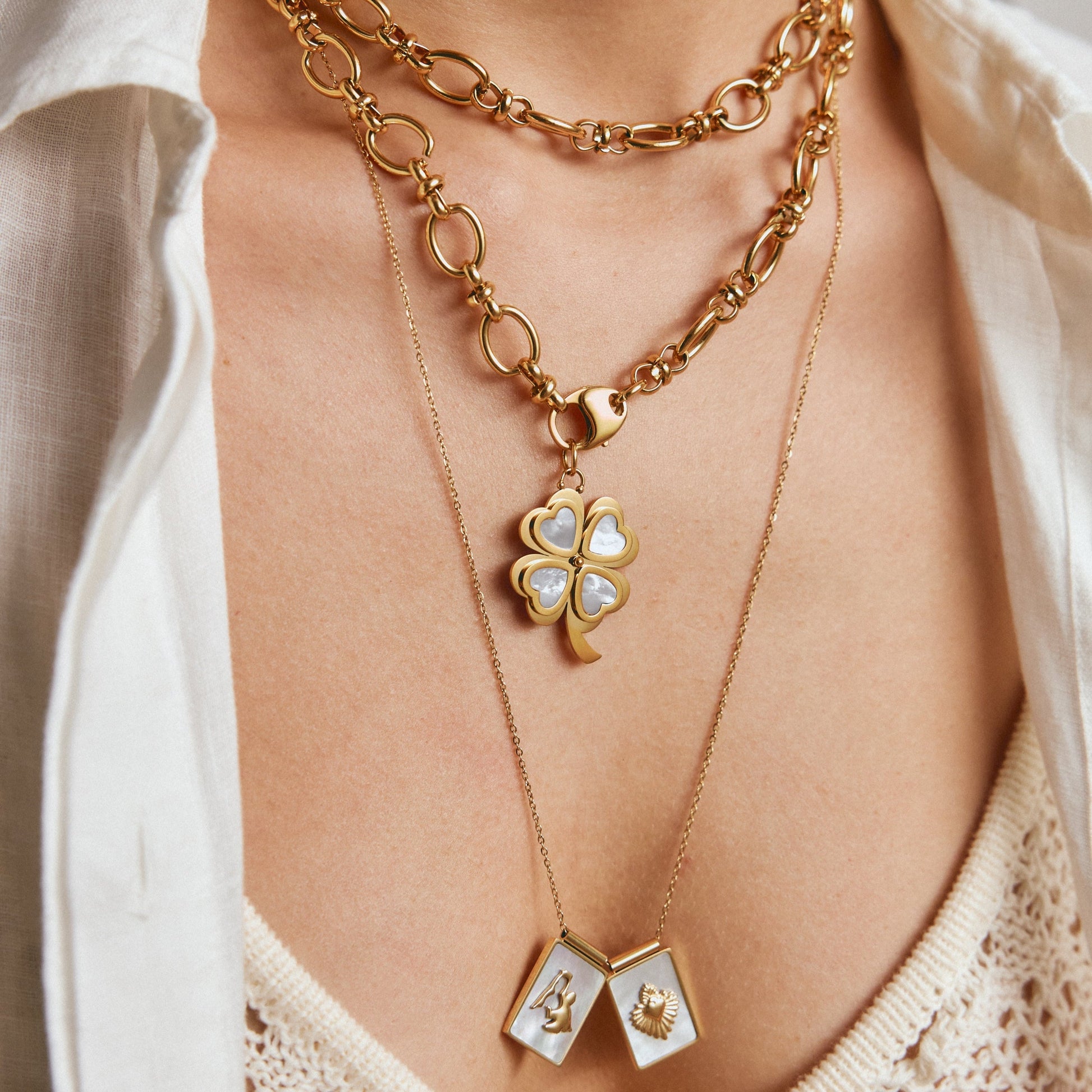 Sant Laia Clever Clover Maxi Chain Necklace