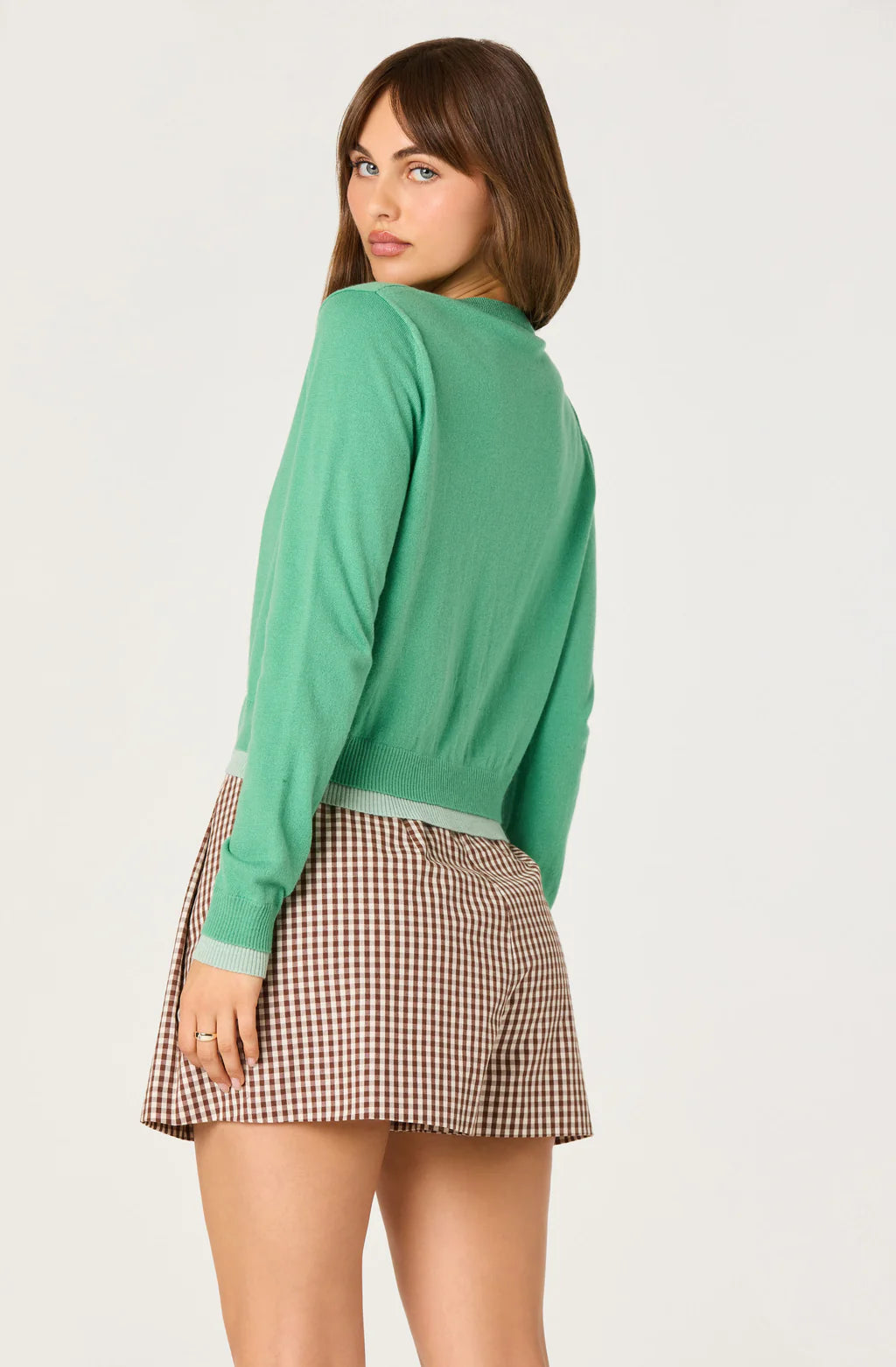 ASTR Clovis Green Cardigan