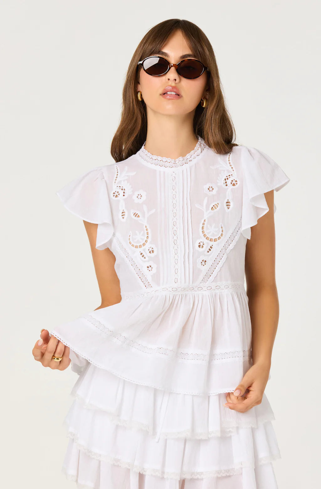 ASTR White Jenny Top