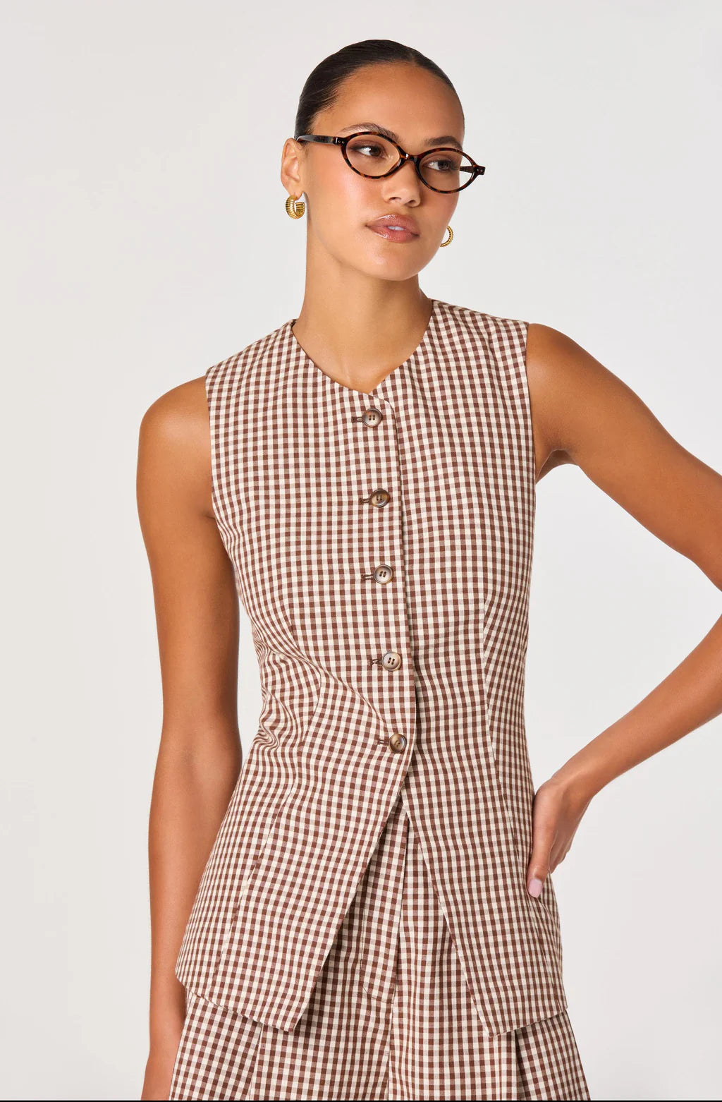 ASTR Karan Checker Vest