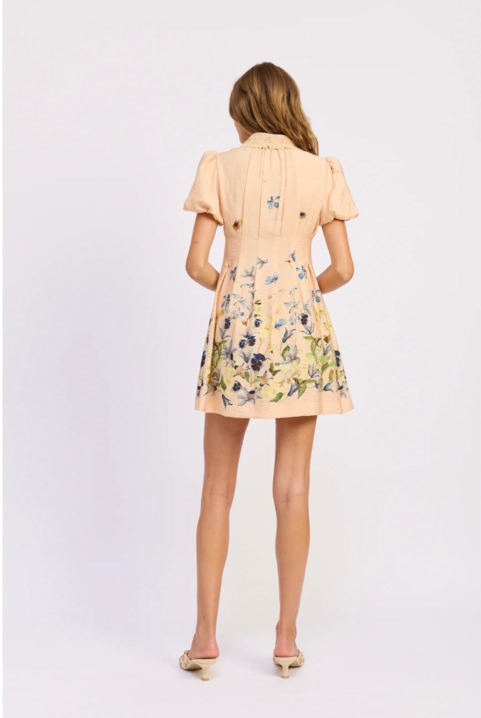 En Saison Carrera Bubble Sleeve Dress