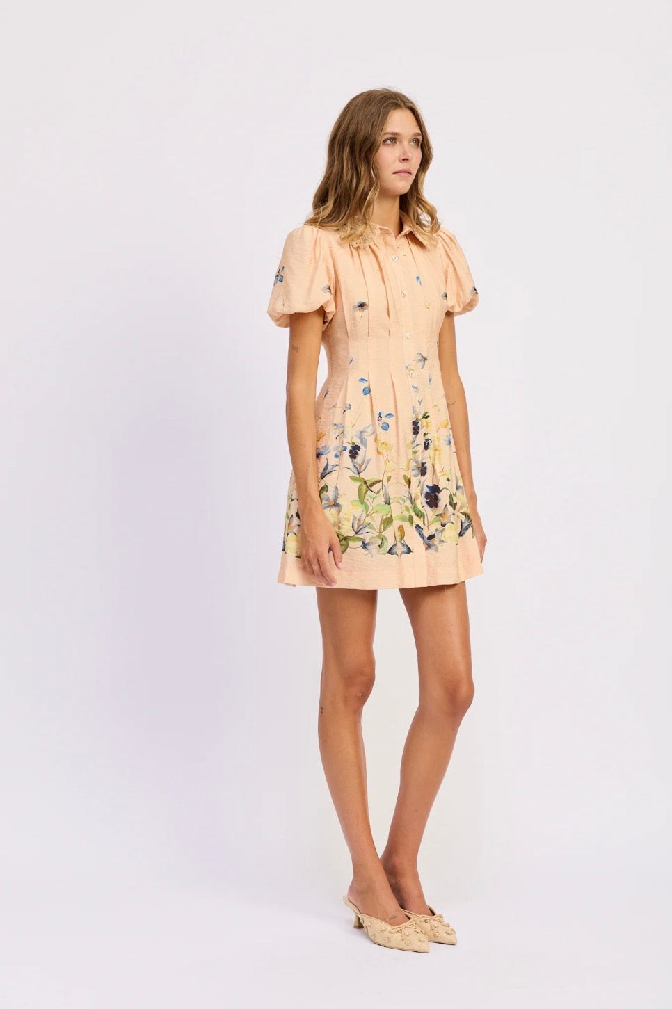 En Saison Carrera Bubble Sleeve Dress