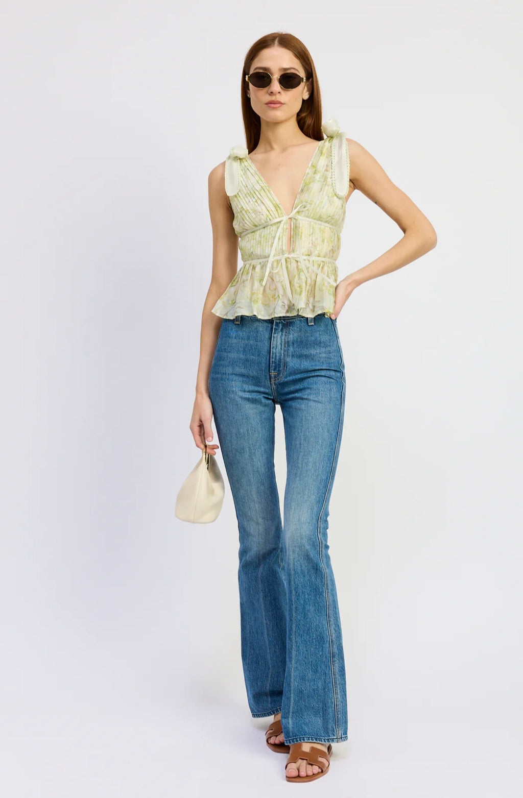 En Saison Claire Peplum Top