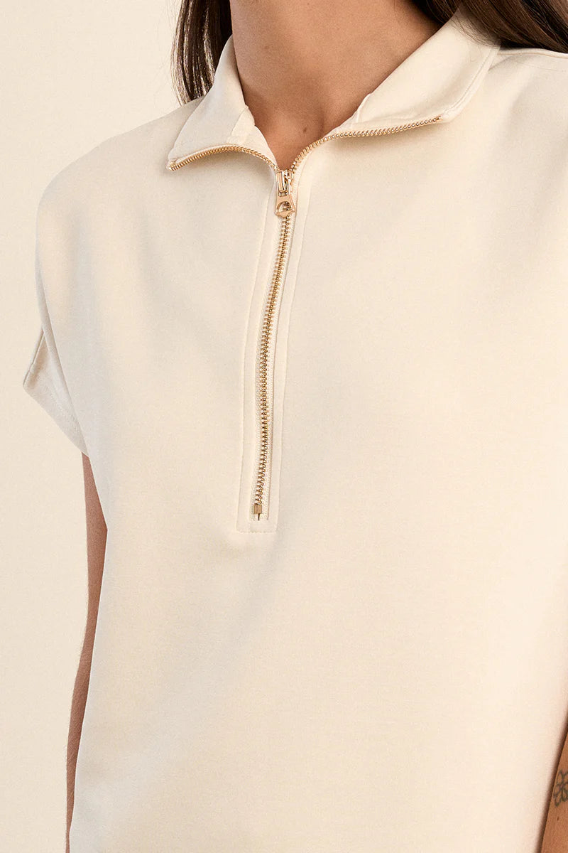 Gabrielle Gala Short Sleeve Half Zip