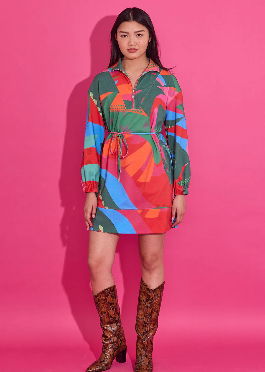 Alden Adair Logan Dress Tropical Jingle