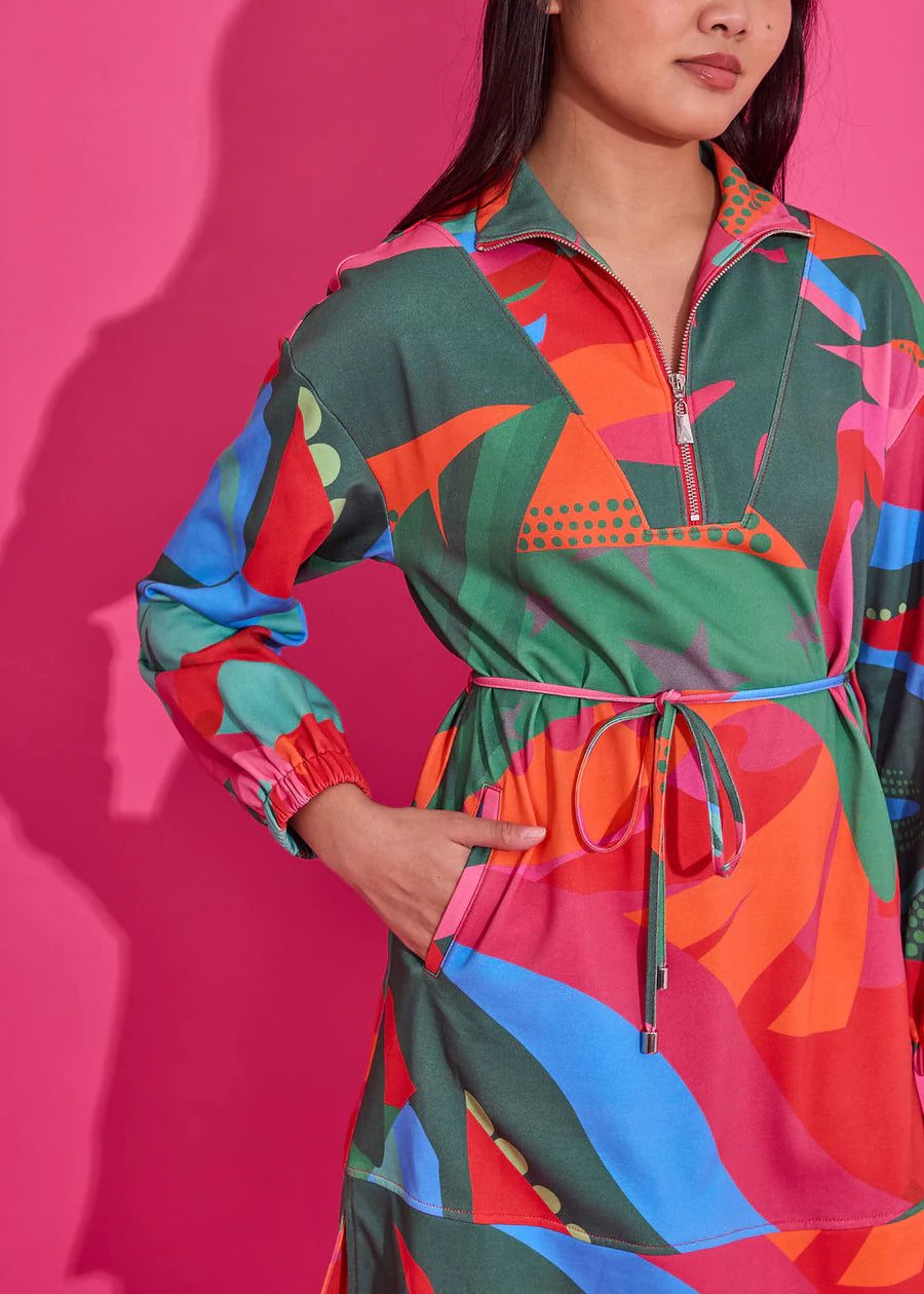 Alden Adair Logan Dress Tropical Jingle