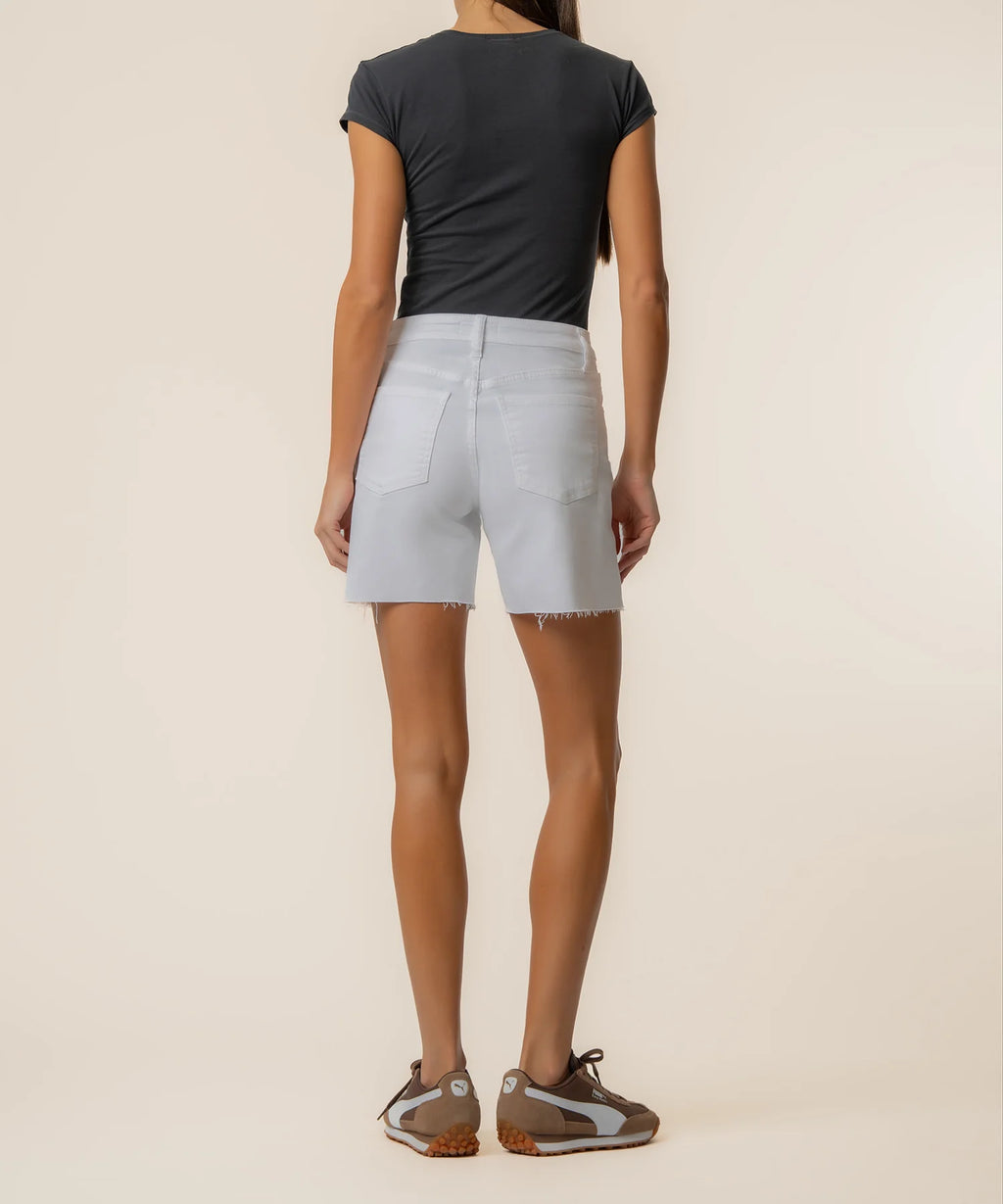 KUT Hailey Denim Short Optic White