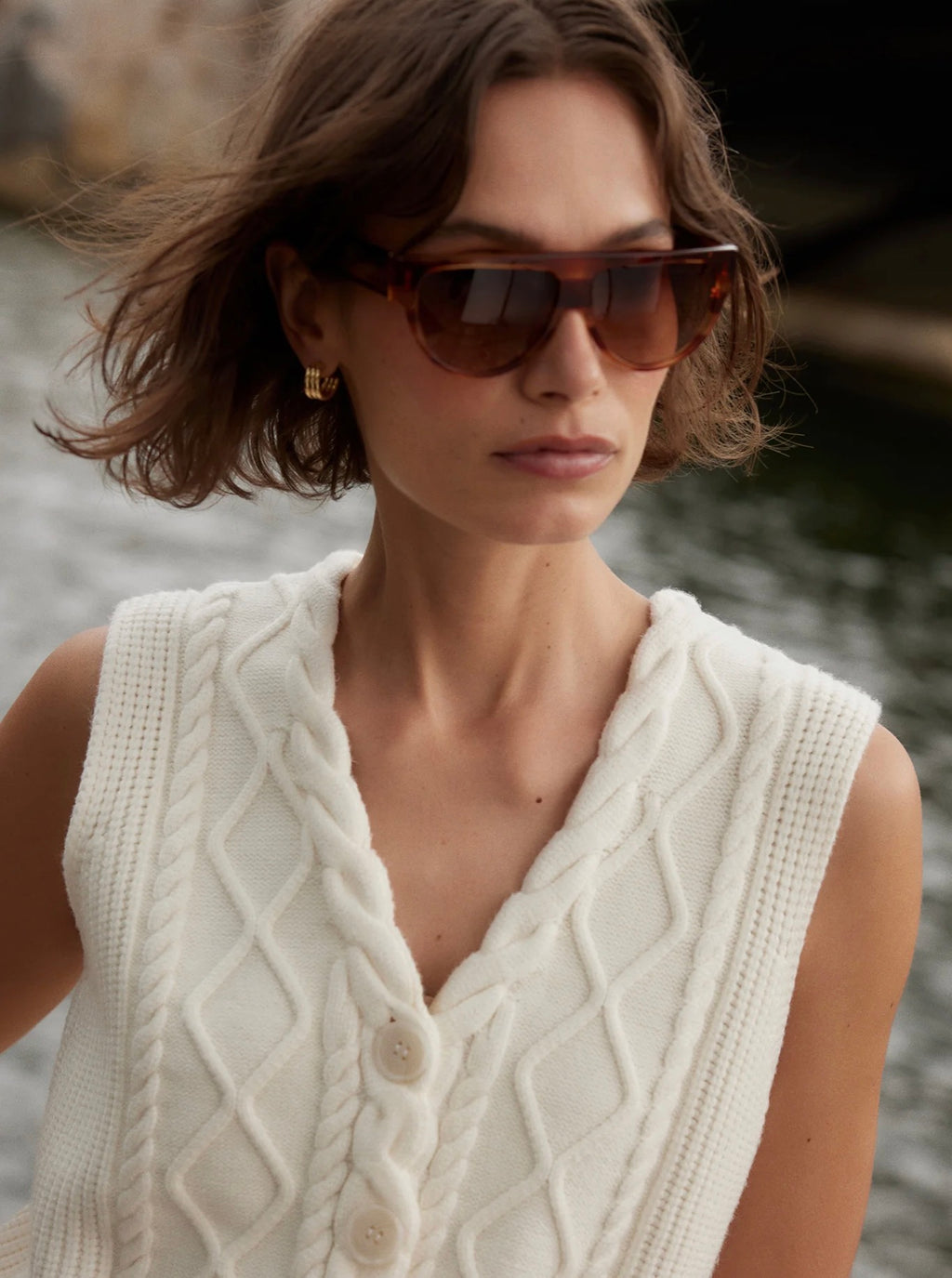 Varley Tatyana Cable Knit Vest
