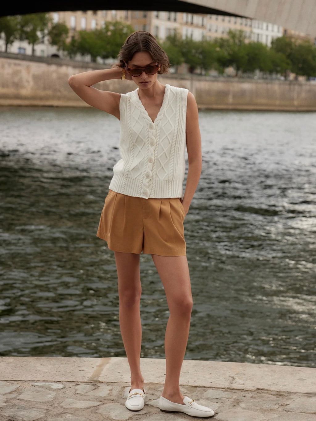 Varley Tatyana Cable Knit Vest