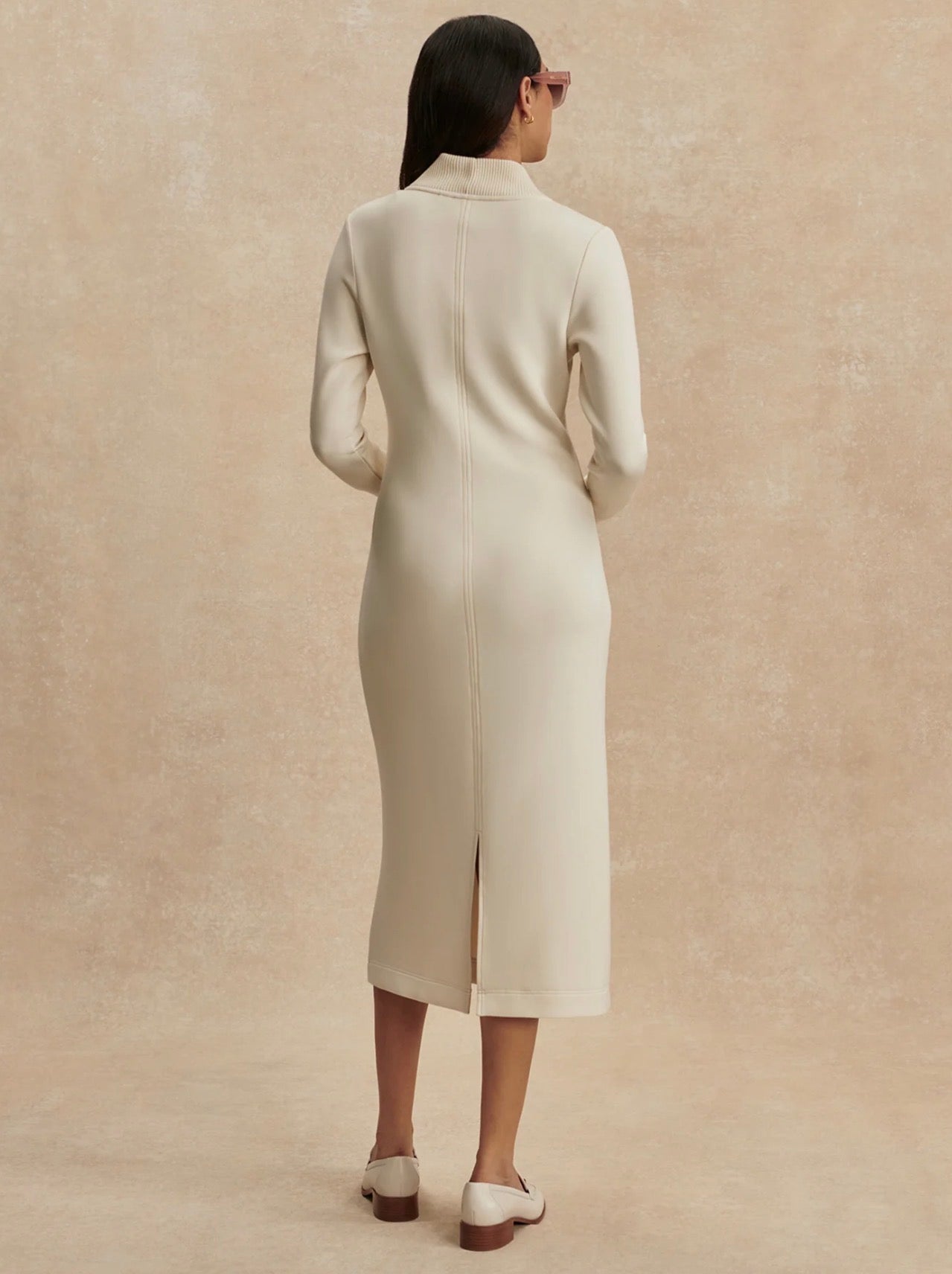 Varley Bree 1/2 Zip Midi Dress Pristine