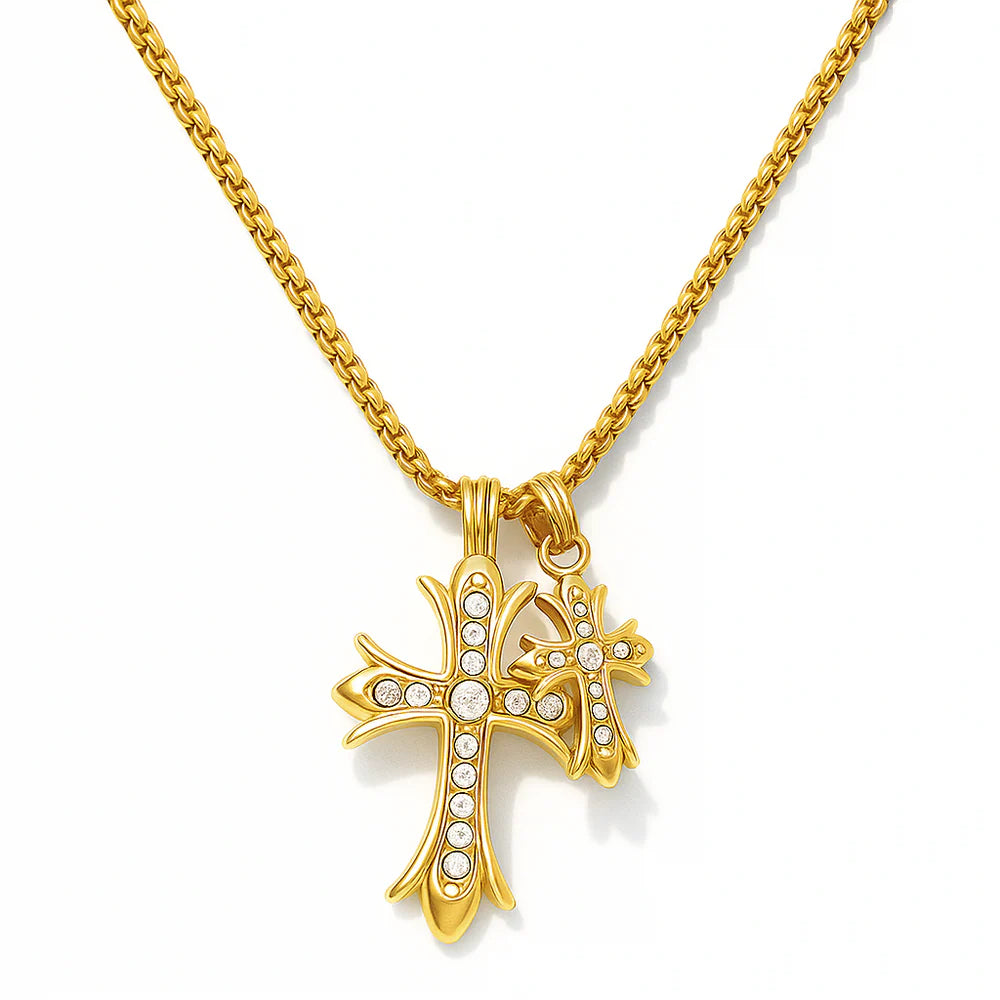 Ellie Vail Lazara Double Cross Necklace