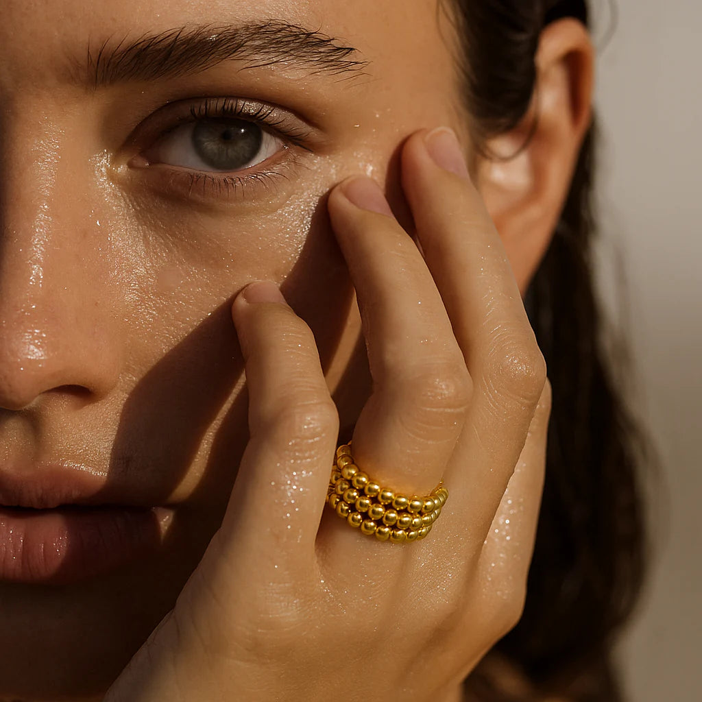 Ellie Vail Lucia Beaded Triple Ring