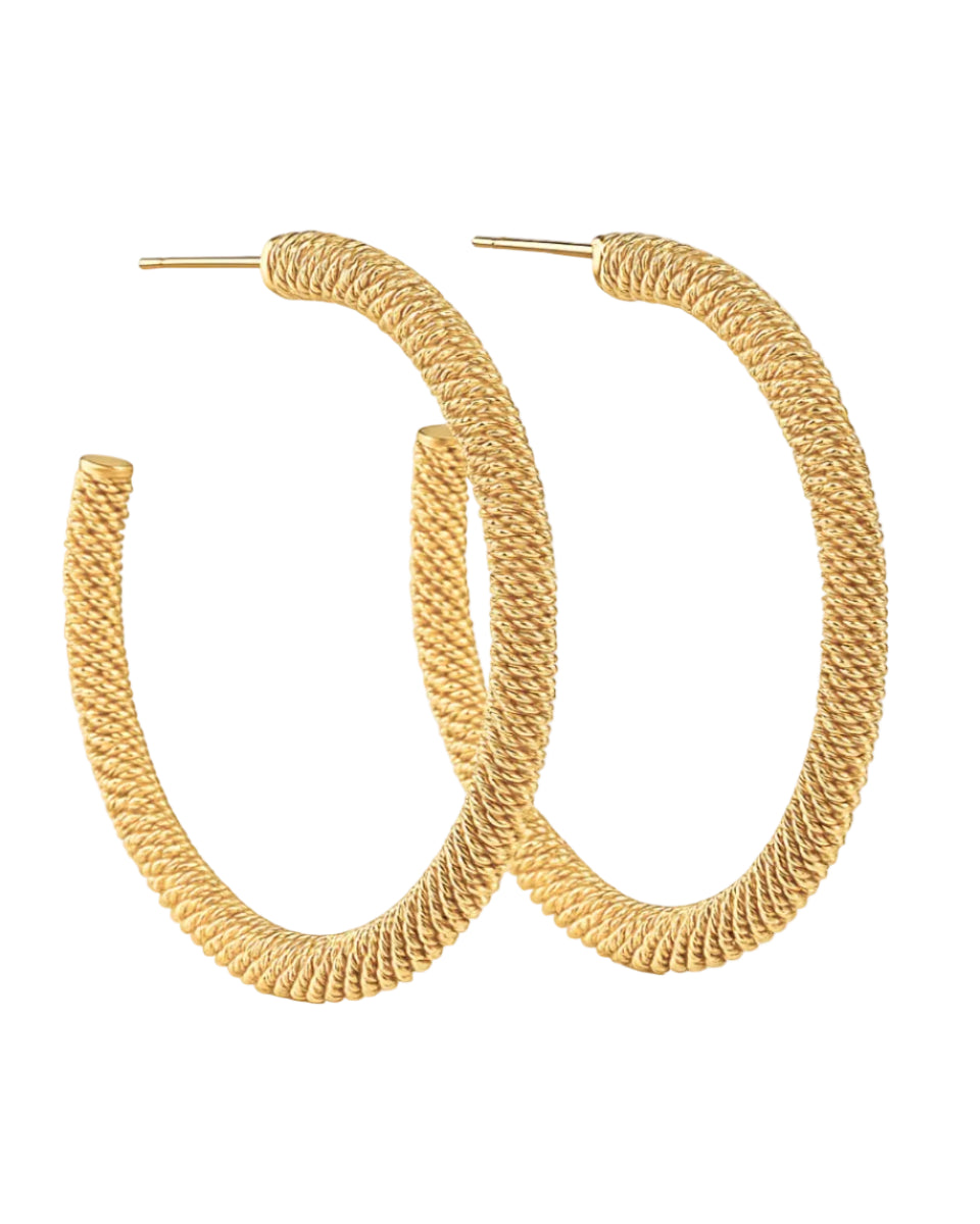Ellie Vail Lou Lrg. Mesh Hoop Earring