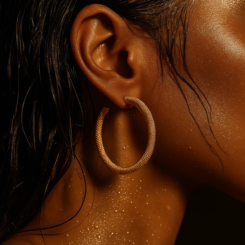 Ellie Vail Lou Lrg. Mesh Hoop Earring