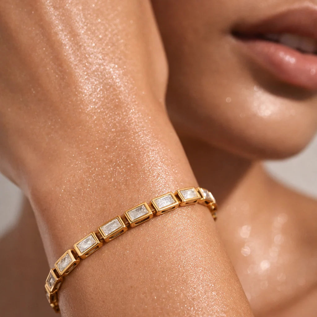 Ellie Vail Monroe Baguette Tennis Bracelet
