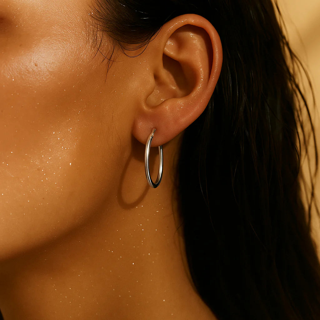 Ellie Vail Laurette Medium Hoop Earrring