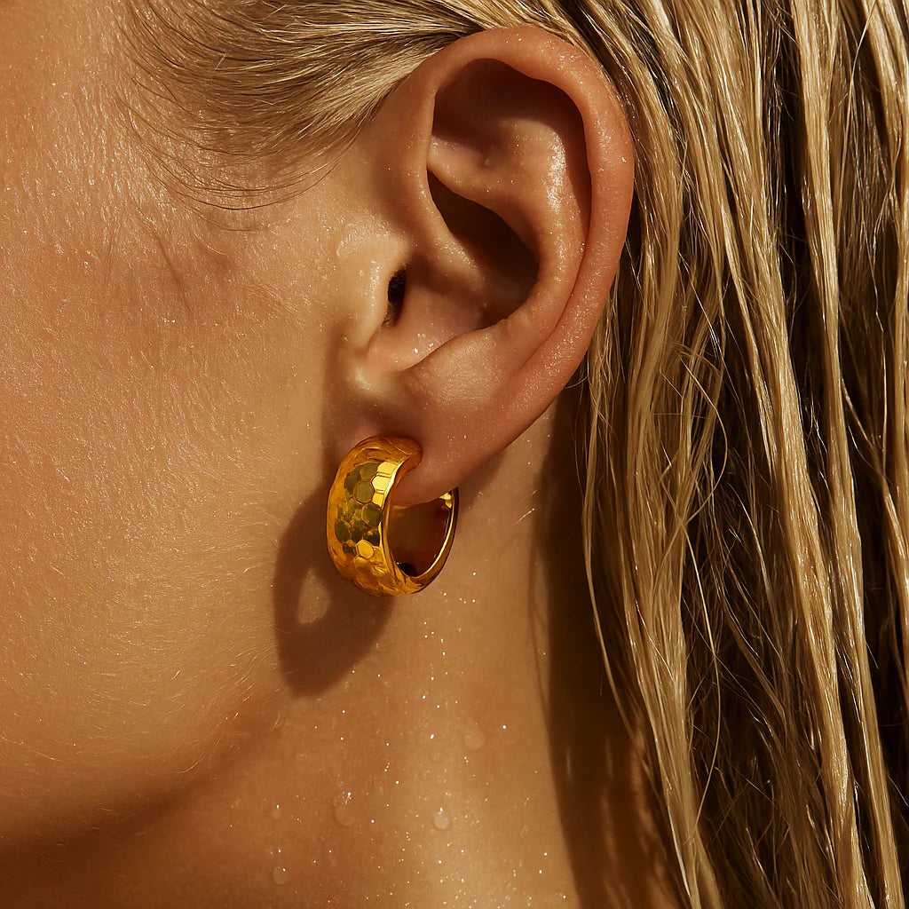 Ellie Vail Brennan Hammered Huggie Earring