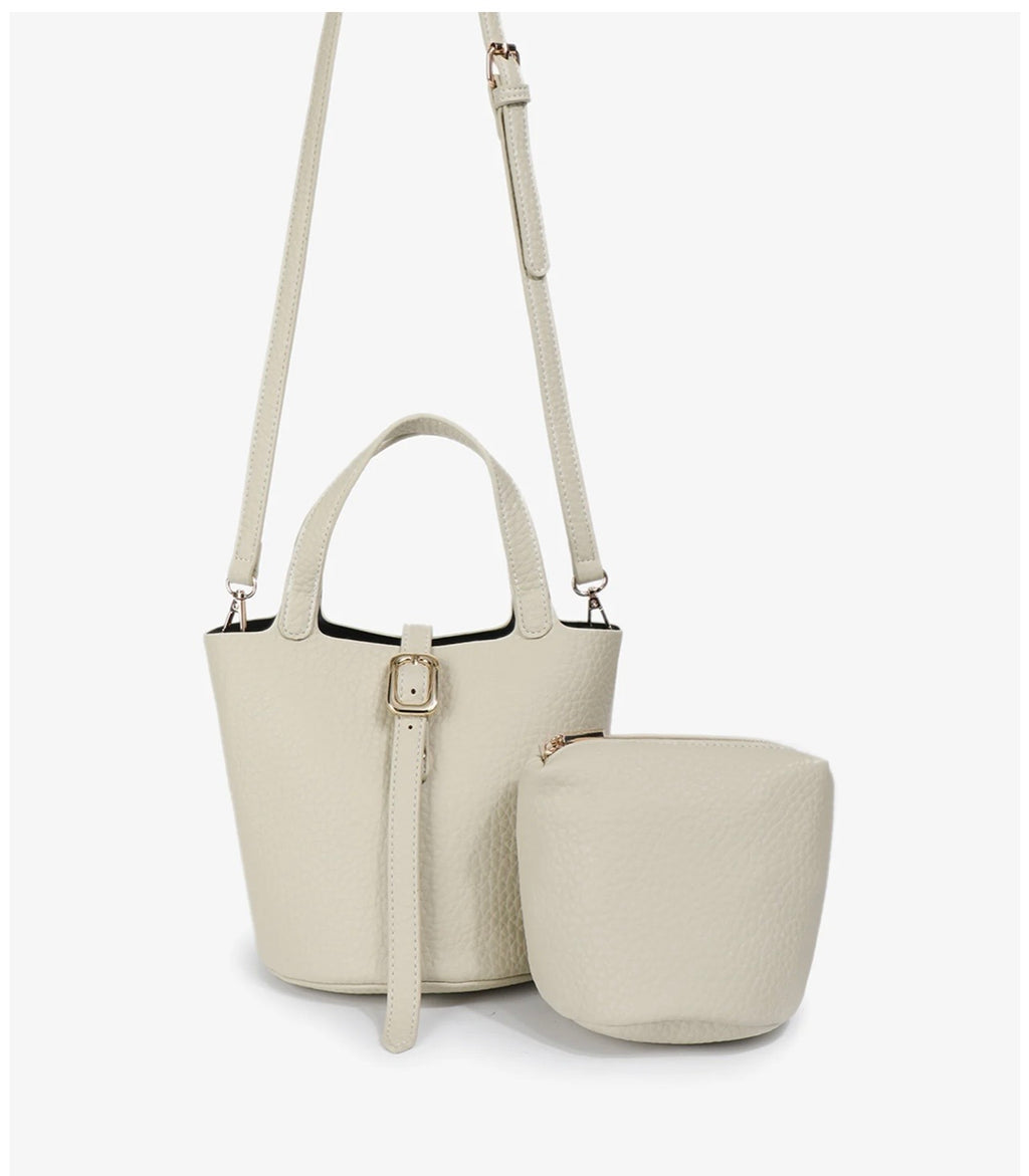 REMI/REID Joya Cream Bucket Bag