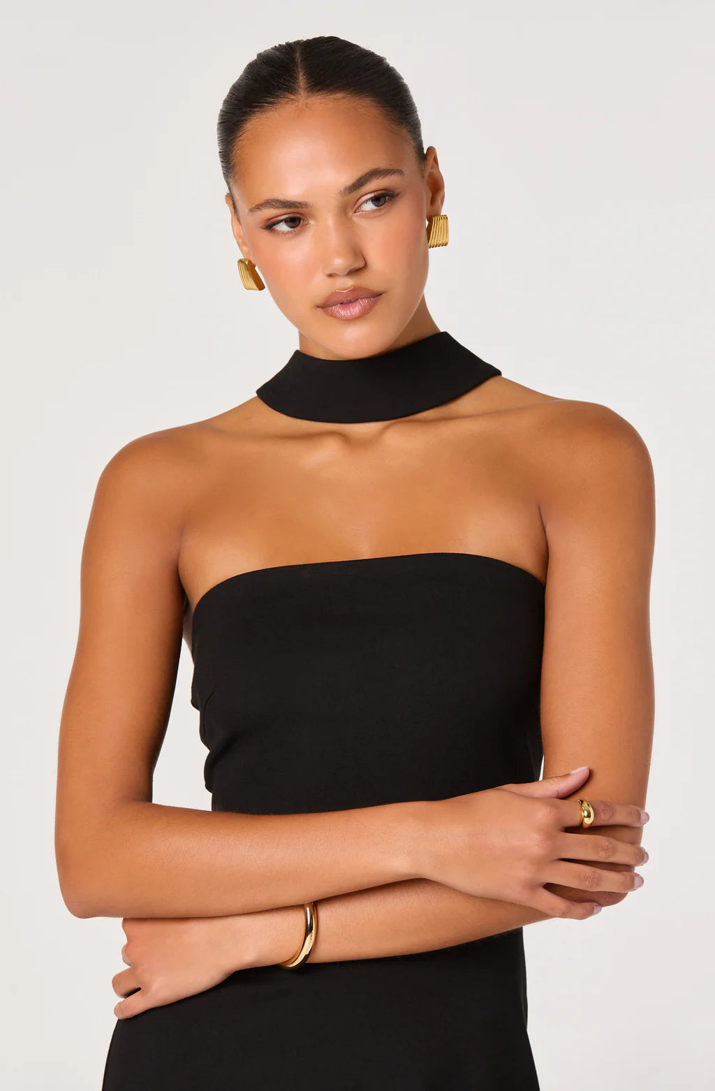 ASTR Thiala Reverse Halter Midi Dress