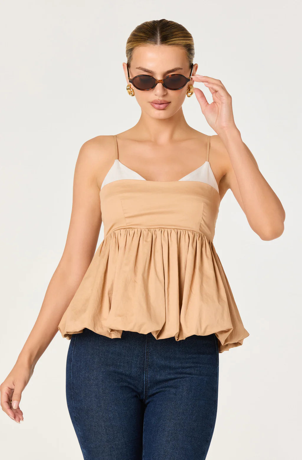 ASTR Alon Peplum Top