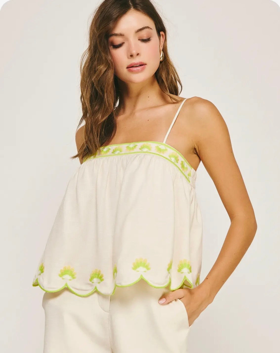 Strut & Bolt Scalloped Cami Top