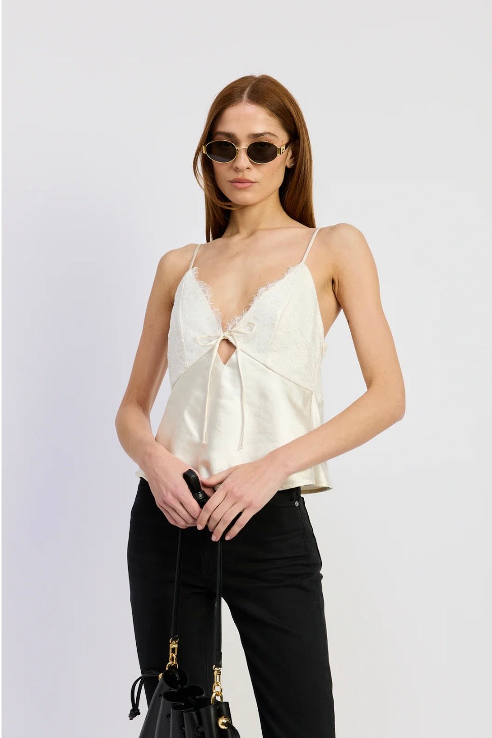 En Saison Rey Lace Bust Satin Cami