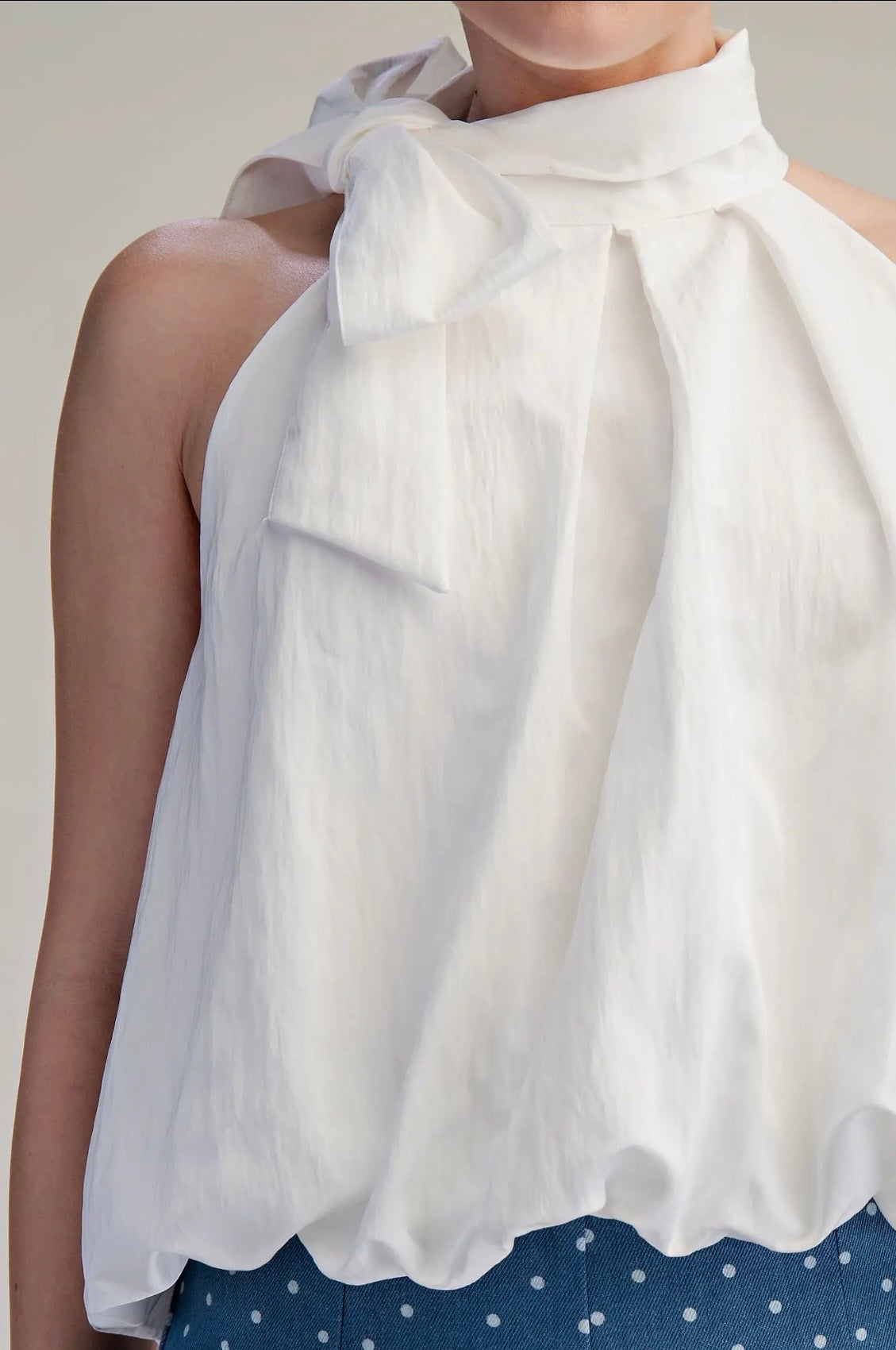 Glam High Neck Balloon Top