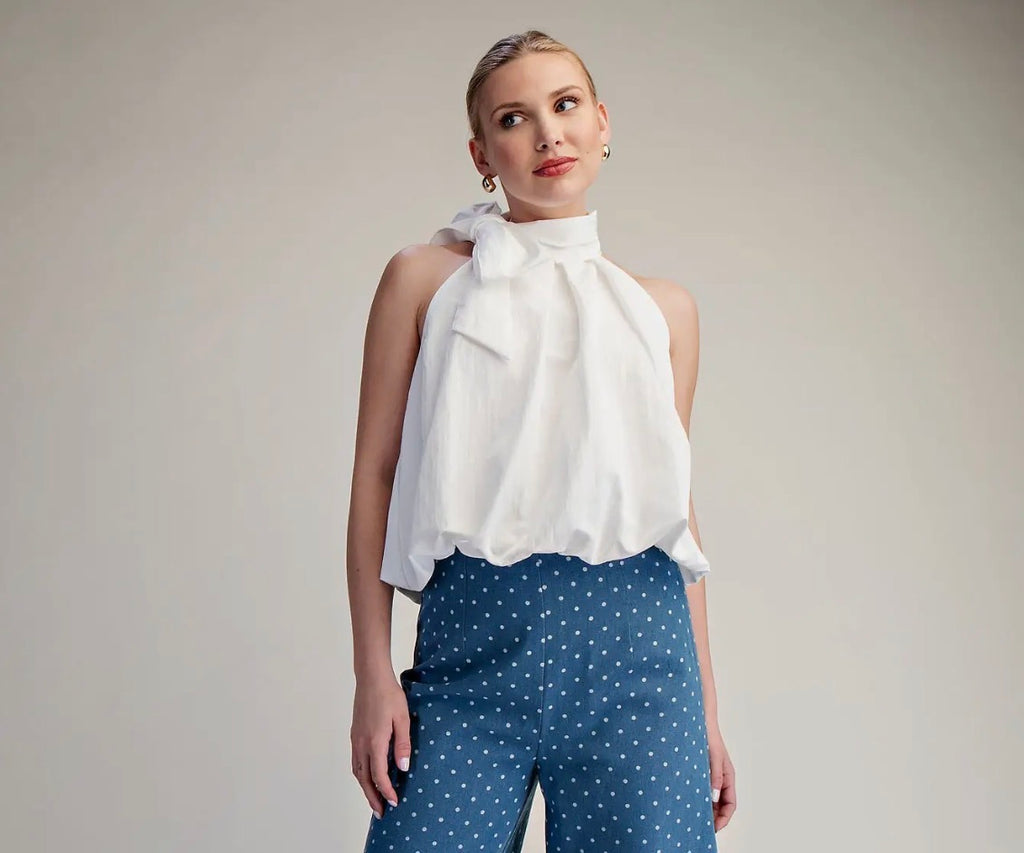 Glam High Neck Balloon Top