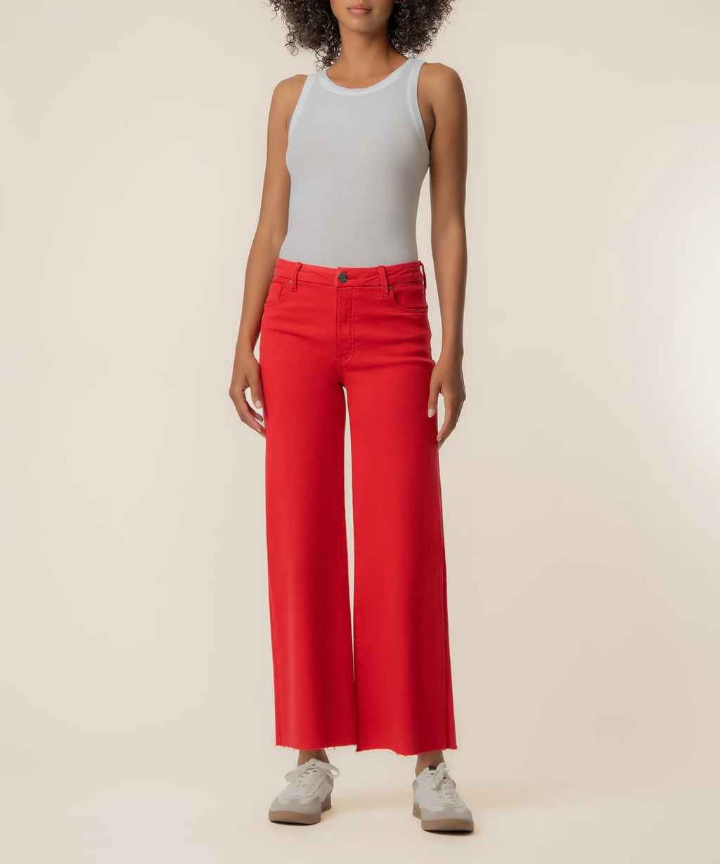 KUT Meg High Rise Wide Leg Jean Tomato