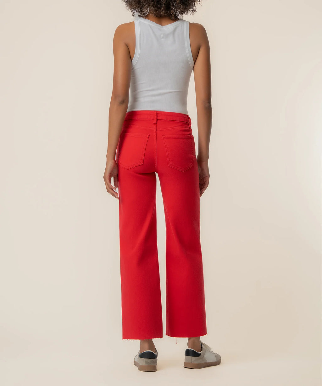 KUT Meg High Rise Wide Leg Jean Tomato