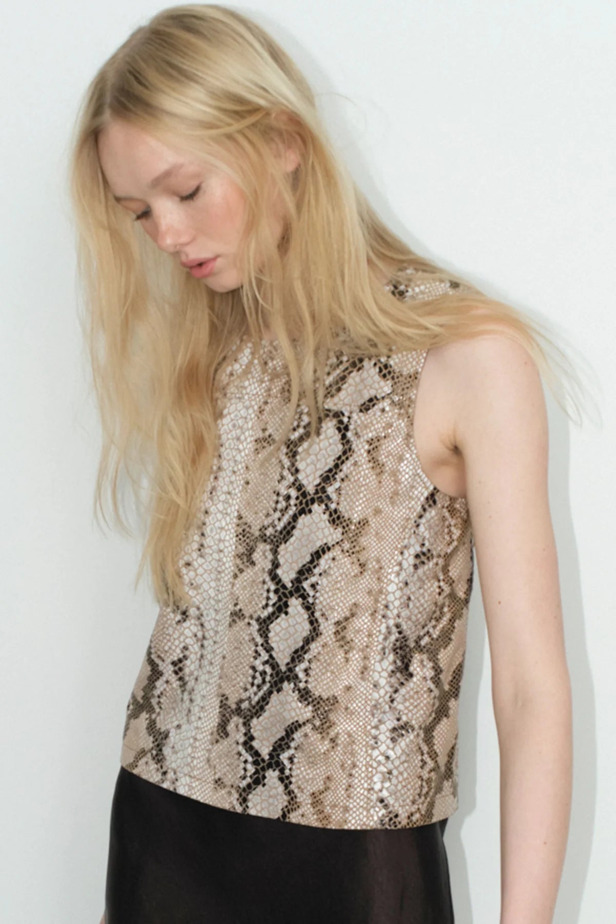 Melissa Nepton Troy Snake Print Top