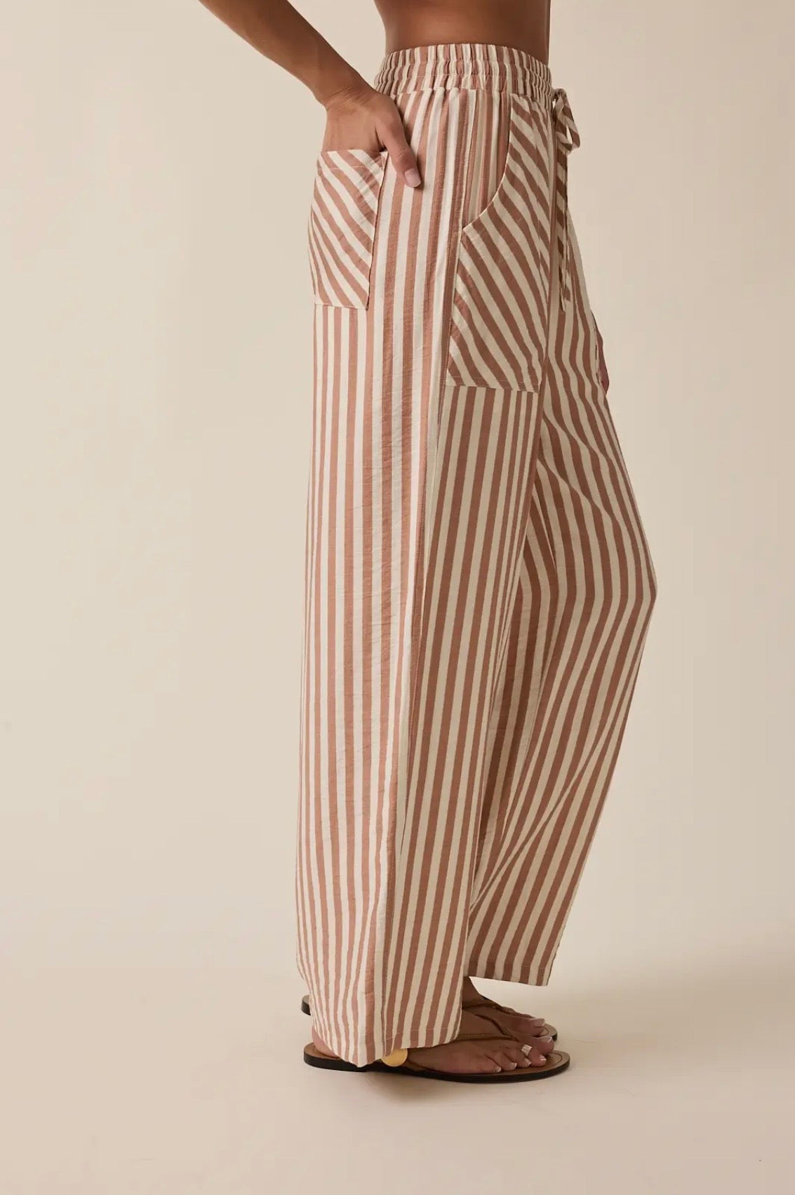 Striped Pant with Drawstring