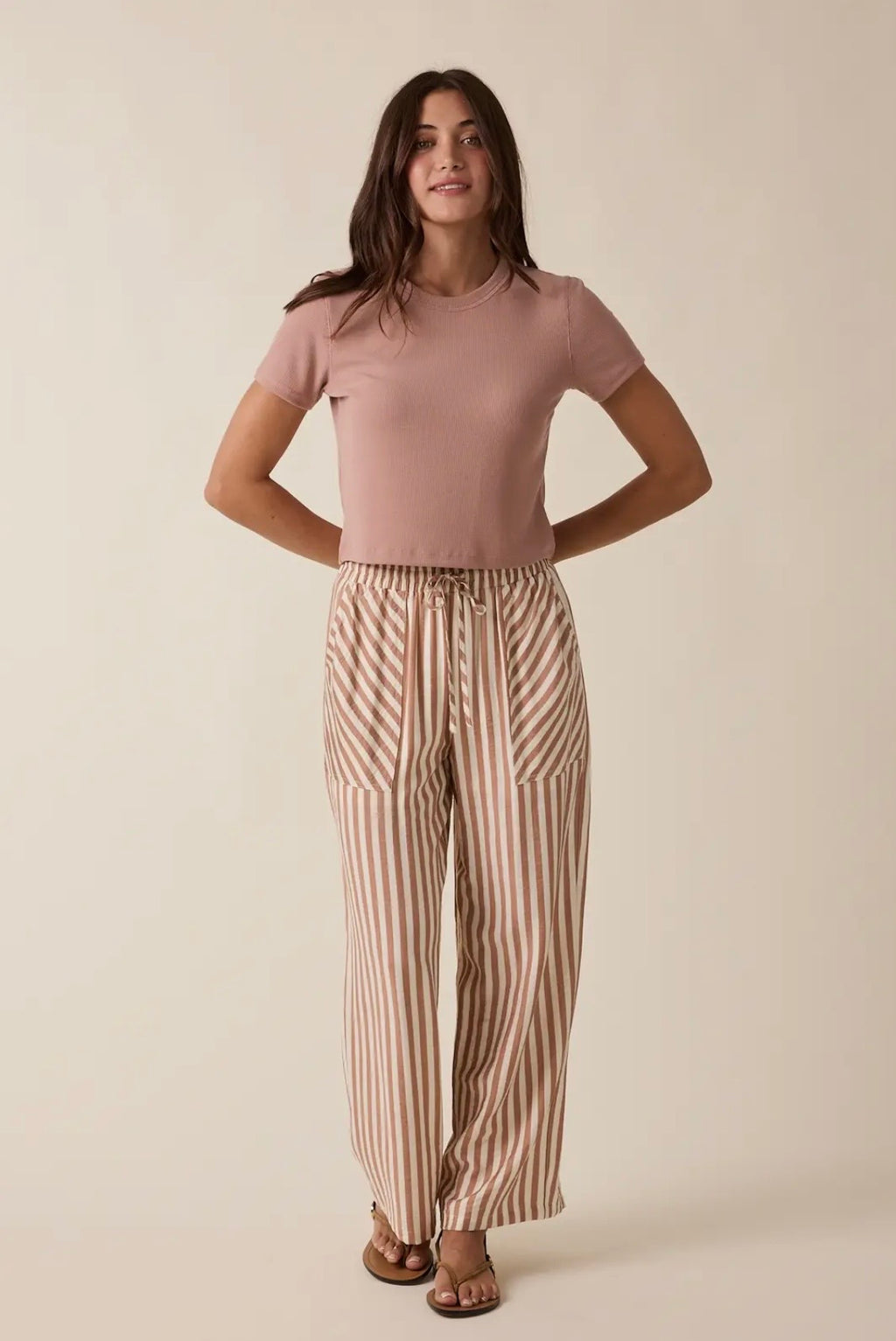 Striped Pant with Drawstring