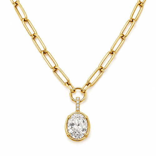 Ellie Vail Satina Oval Pendant Necklace