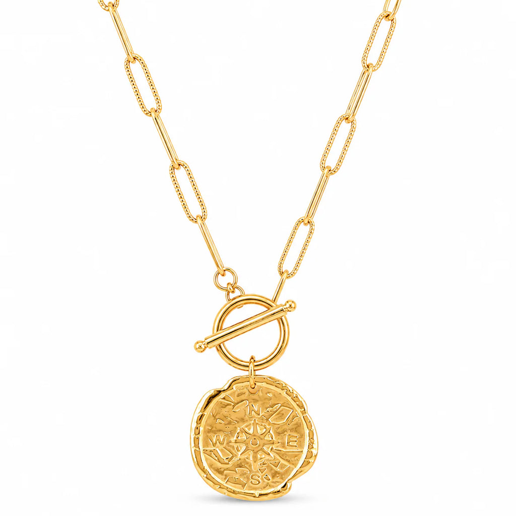 Ellie Vail Asher Compass Pendant Necklace
