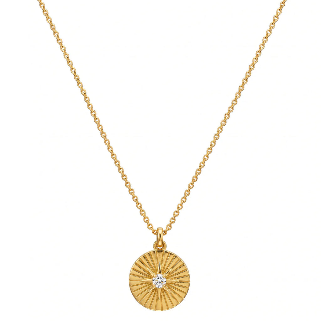 Ellie Vail Rue Sunburst Disc Necklace