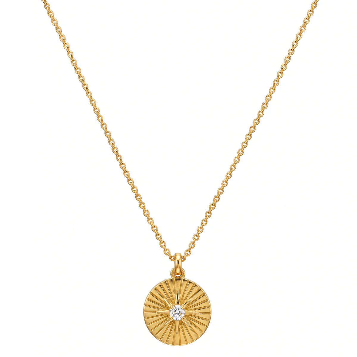 Ellie Vail Rue Sunburst Disc Necklace