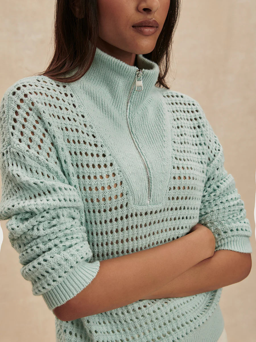 Varley Emeri Half Zip Knit Top