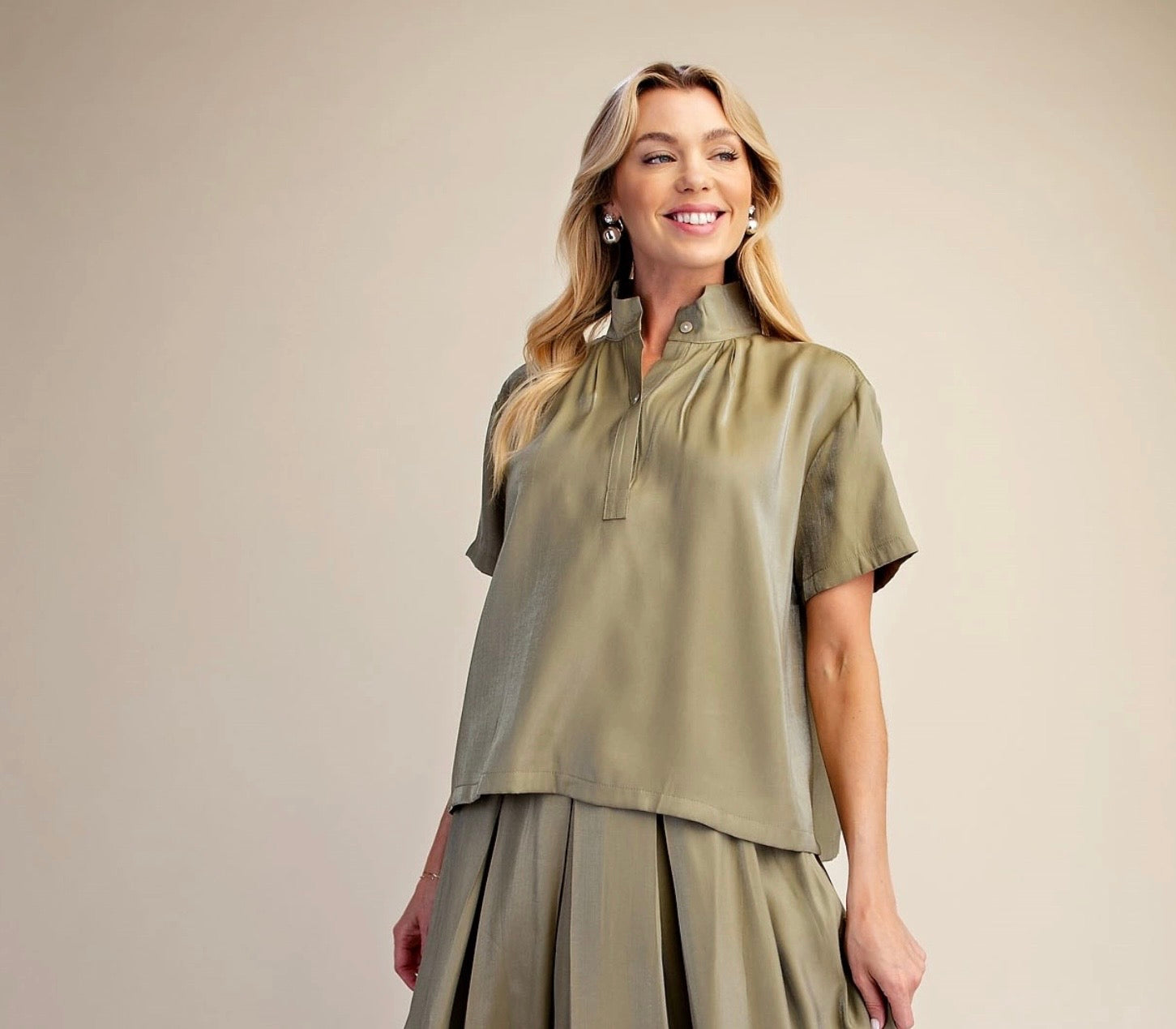 Glam Stand Collar Top