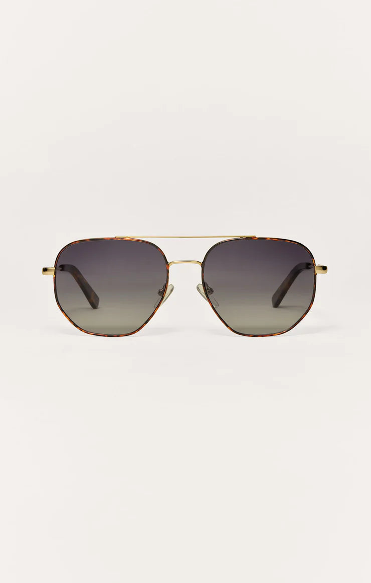 Z Supply Highway Sunglasses Tort Gold