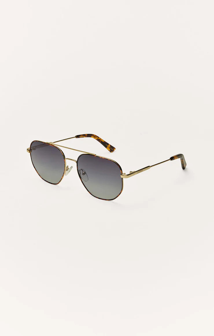 Z Supply Highway Sunglasses Tort Gold