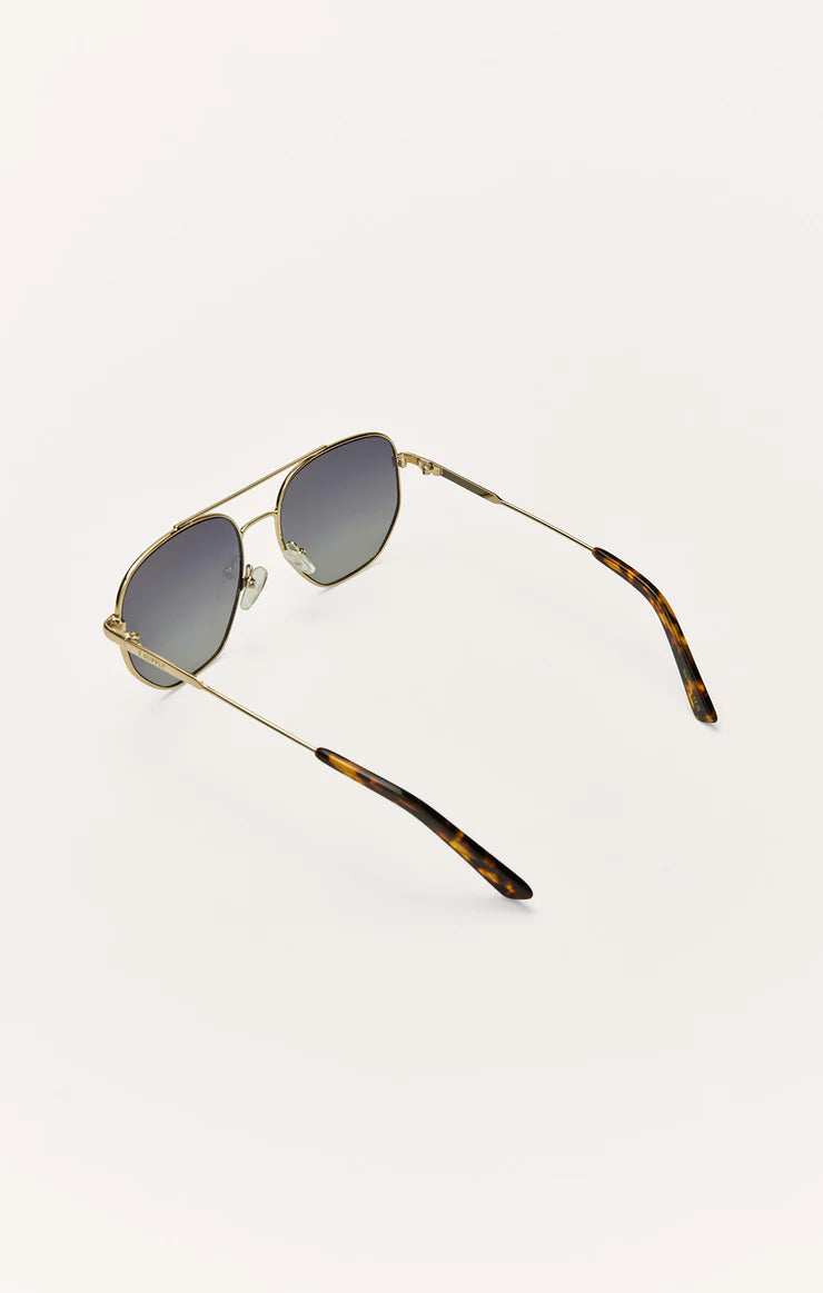 Z Supply Highway Sunglasses Tort Gold