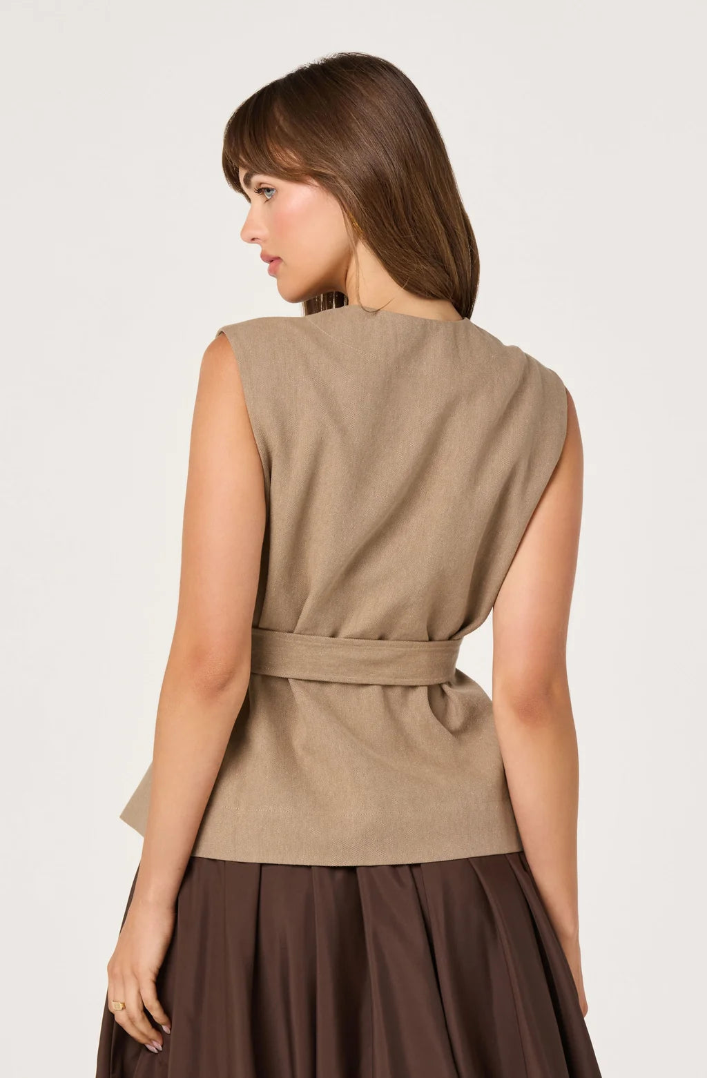ASTR Darrien Belted Asymmetrical Vest