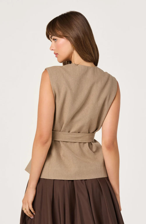 ASTR Darrien Belted Asymmetrical Vest