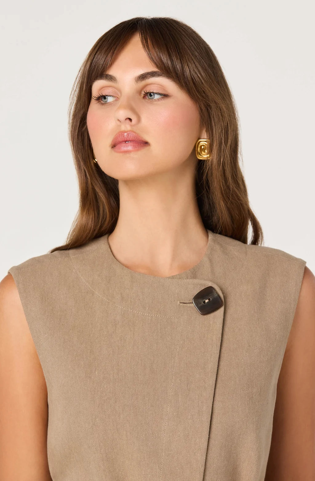 ASTR Darrien Belted Asymmetrical Vest