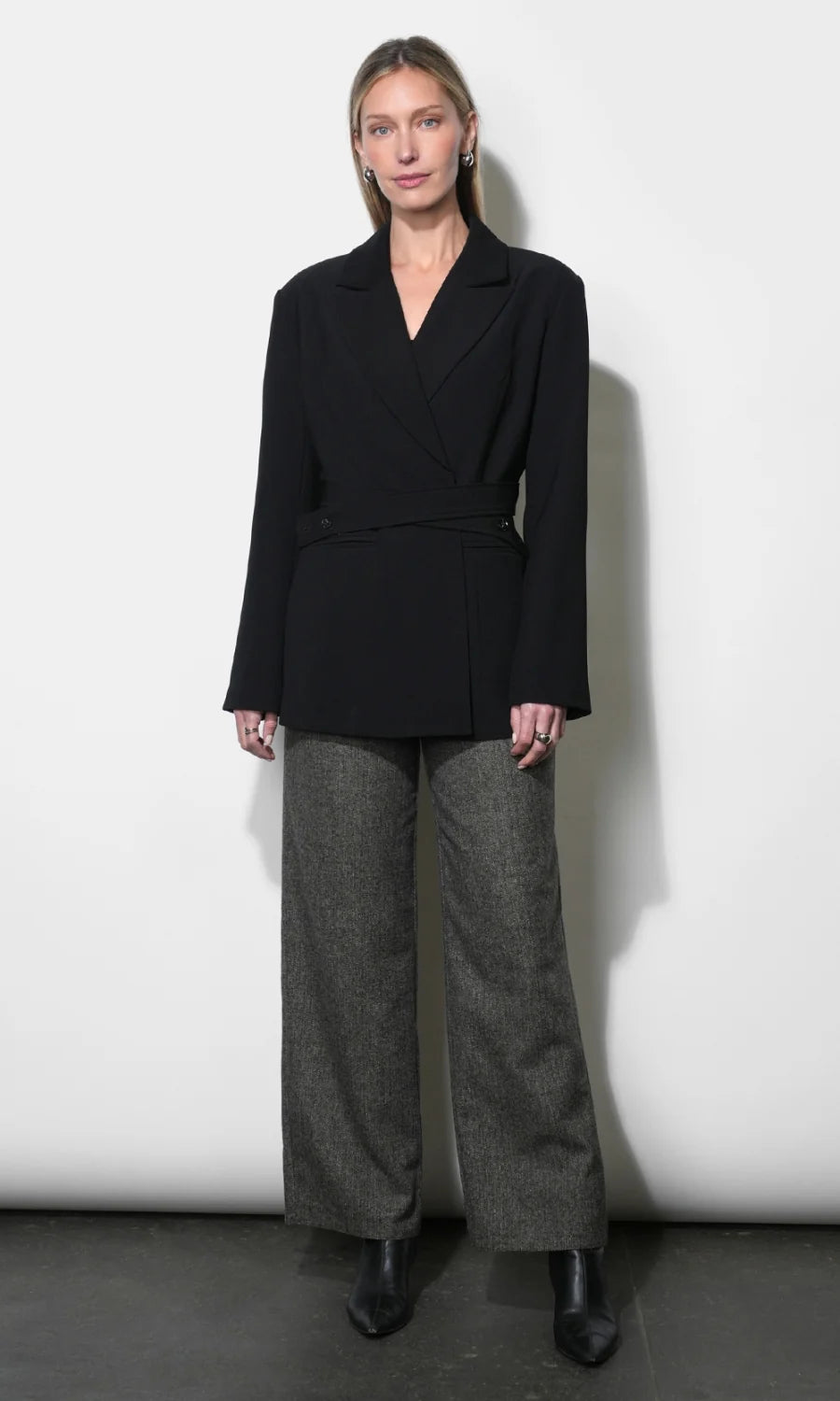 GREYLIN Dylan Cross Belt Blazer