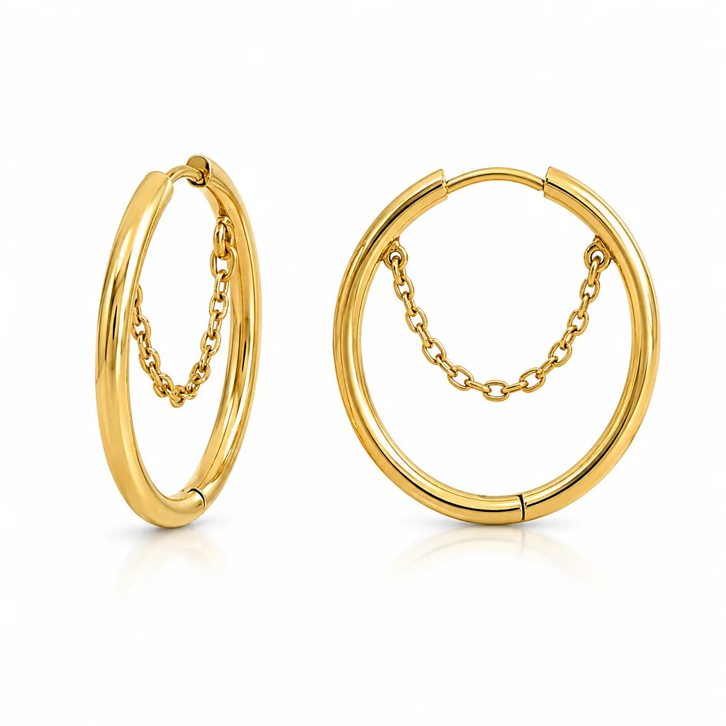 Ellie Vail Pipa Medium Chair Hoop Earring