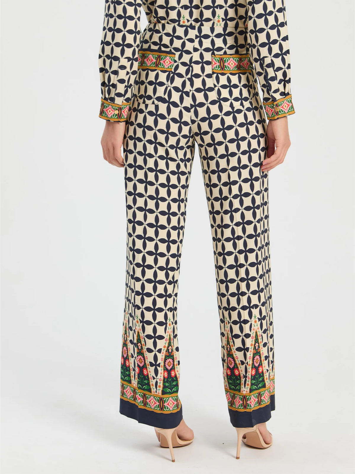 Vilagallo Folk Geometric Print Trouser